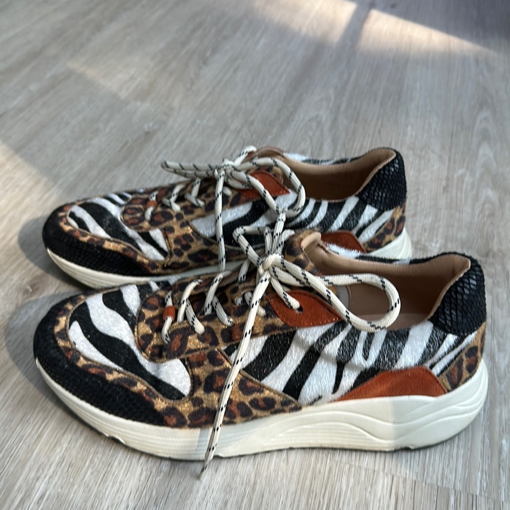 Faux fur sneakers